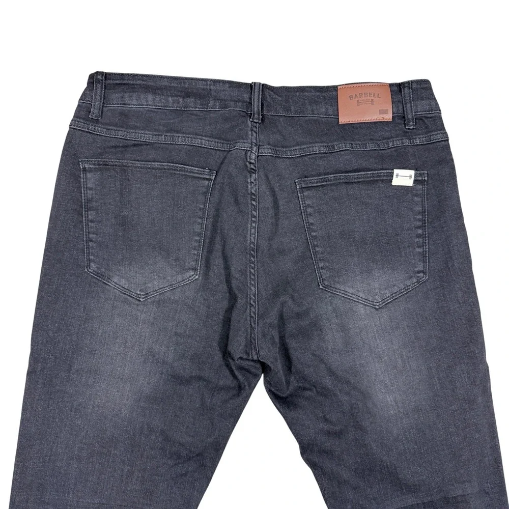 Barbell‎ Apparel Men's Skinny Fit Jeans Size 34 Dark Wash Stretch Denim